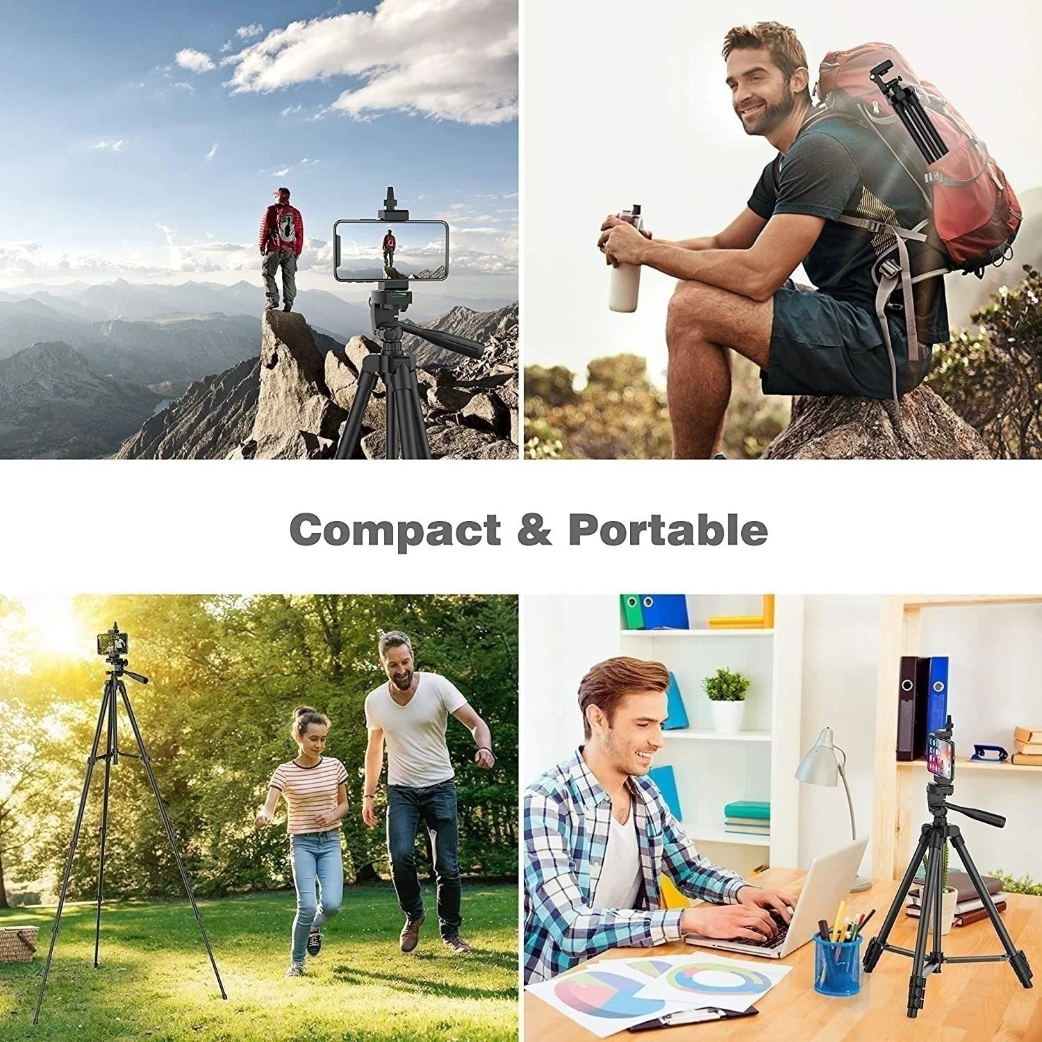 Tripod For Phone 100cm Video Recording Phone Tripod Stand with Bluetooth Remote Universal Camera Phone Photography Stand Viralgem Store
