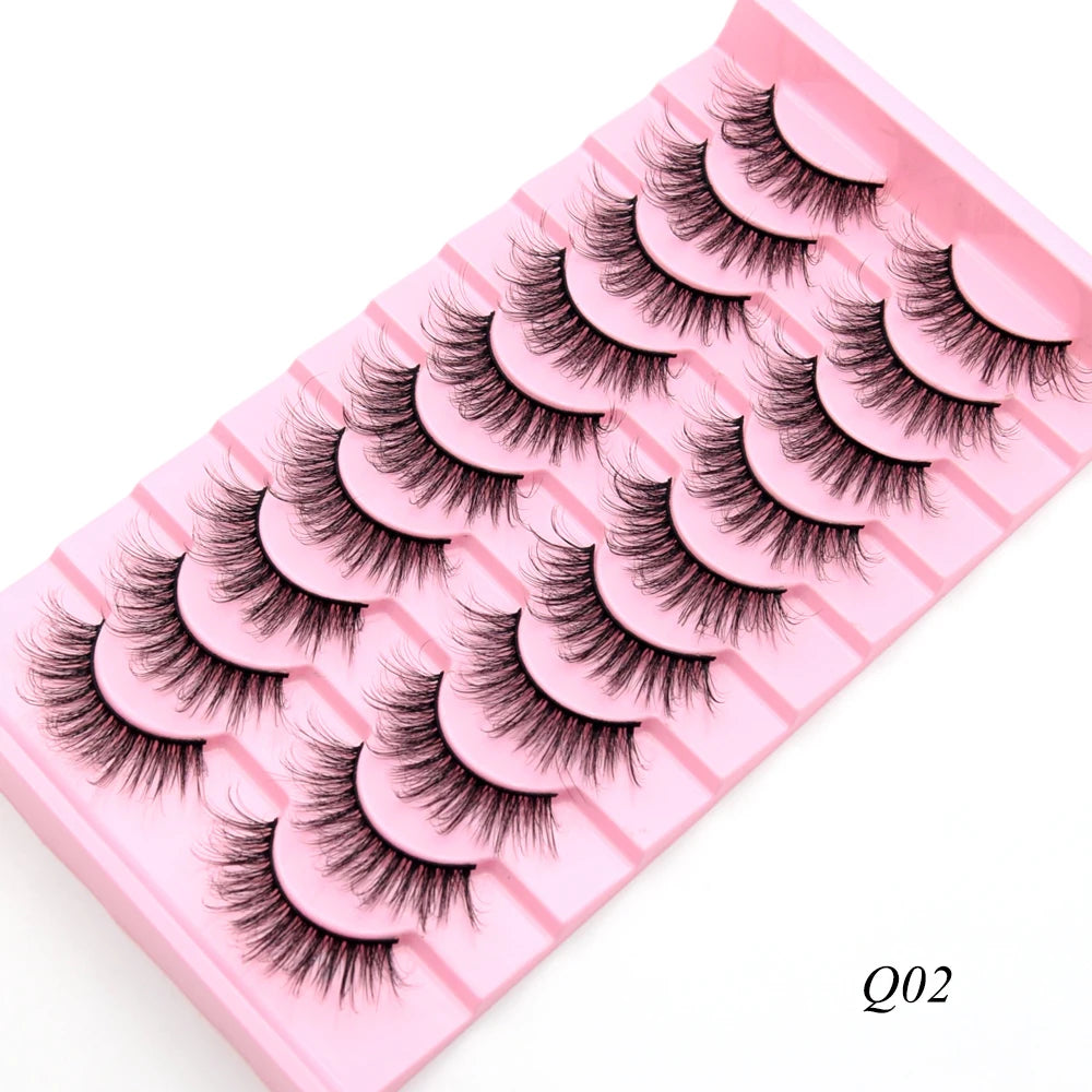 Visofree 3/10 Pairs Faux Mink Lashes Make Up Eyelashes Thick False Cils Natural Eyelash Extension Hand Made Fake Eyelashes Q03