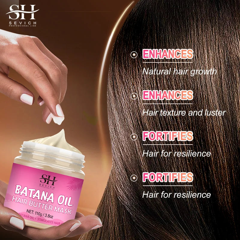 Africa Batana Mask oil Hair Butter Traction Alopecia Anti-break Hair Growth Care Products Moisturize Repair Dry Batana Hair mask