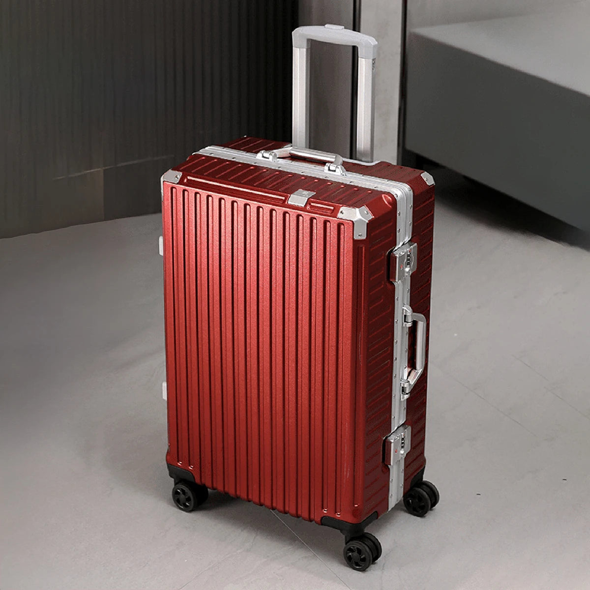 Trolley Luggage 20 24 26 28 Inch Aluminum Frame Rolling Luggage Case USB Travel Suitcase on Wheels Combination Lock Carry-On Luggage Viralgem Store