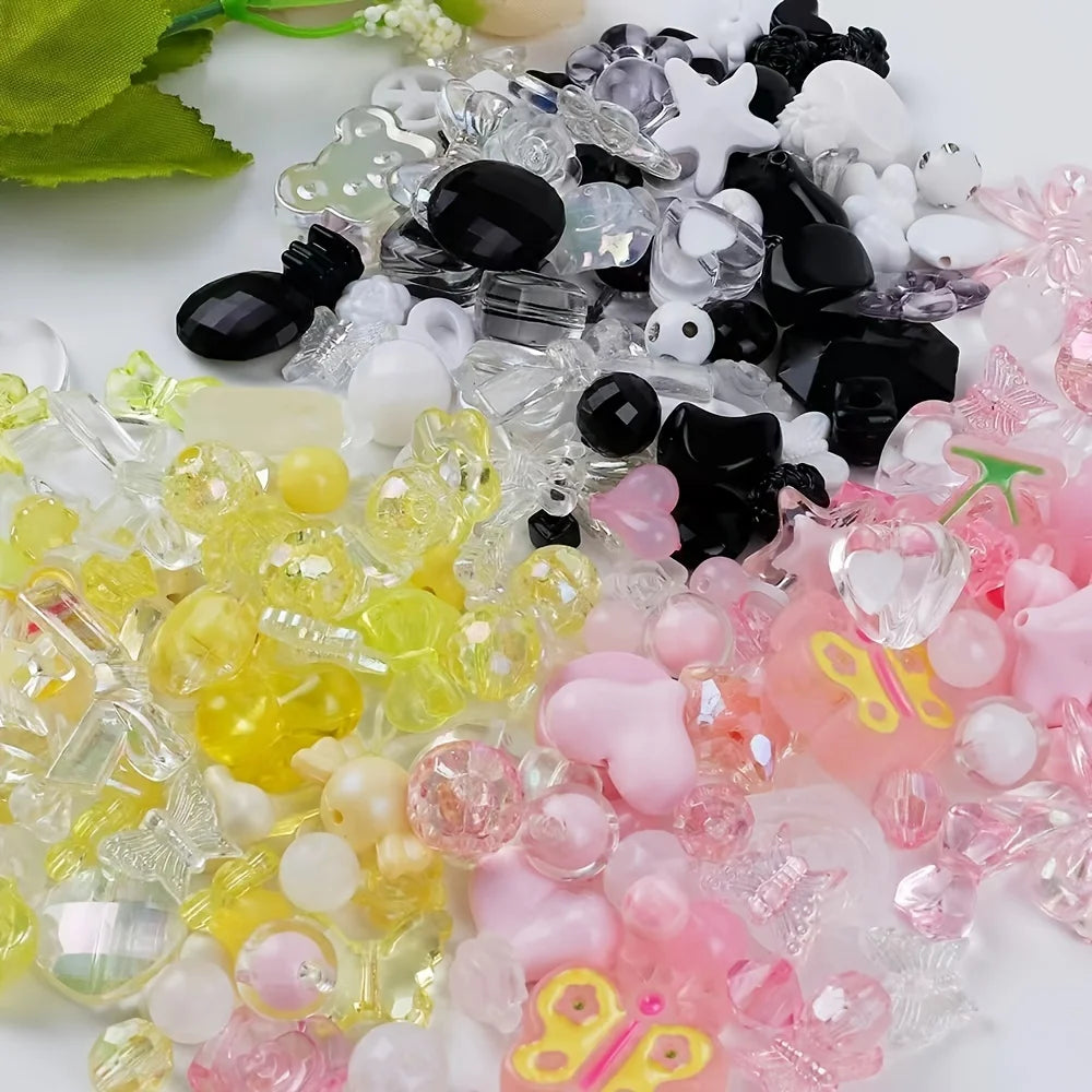 1bag Mixing Style Candy Color Acrylic Beads For DIY Handmade Bracelet Jewelry Making Phone Chain Accessories Viralgem Store