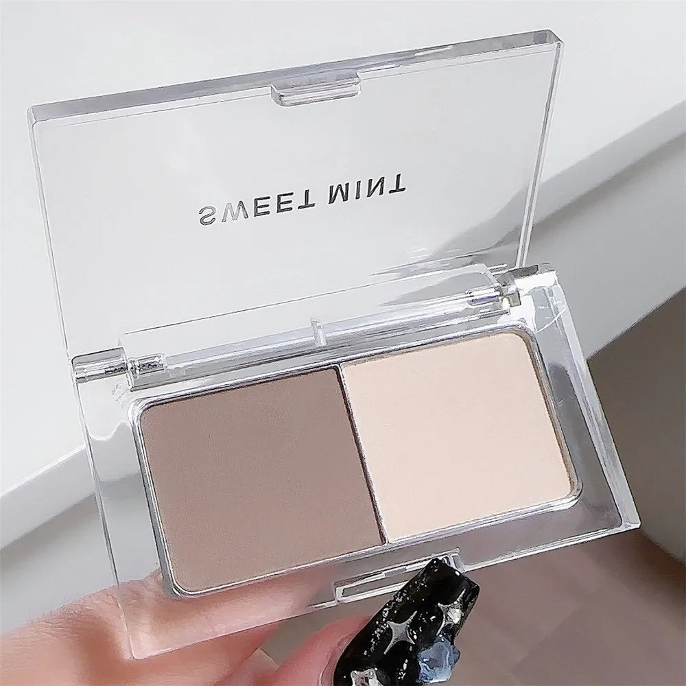 Two-color Nose Shadow Powder Highlighter Contouring Palette Side Shadow V Face Matte Brightening Multifunction Makeup Palette