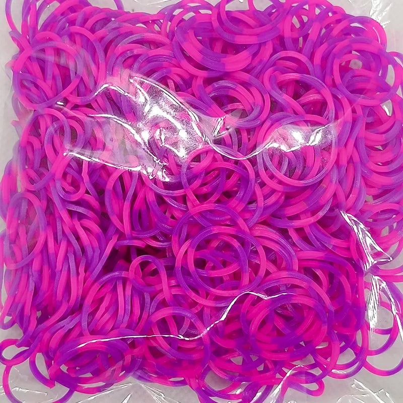 600 Rubber Loom Bands Girl Gift For Children Elastic Band For Weaving Lacing Bracelet Toy Gum Bracelets DIY Material Accessories