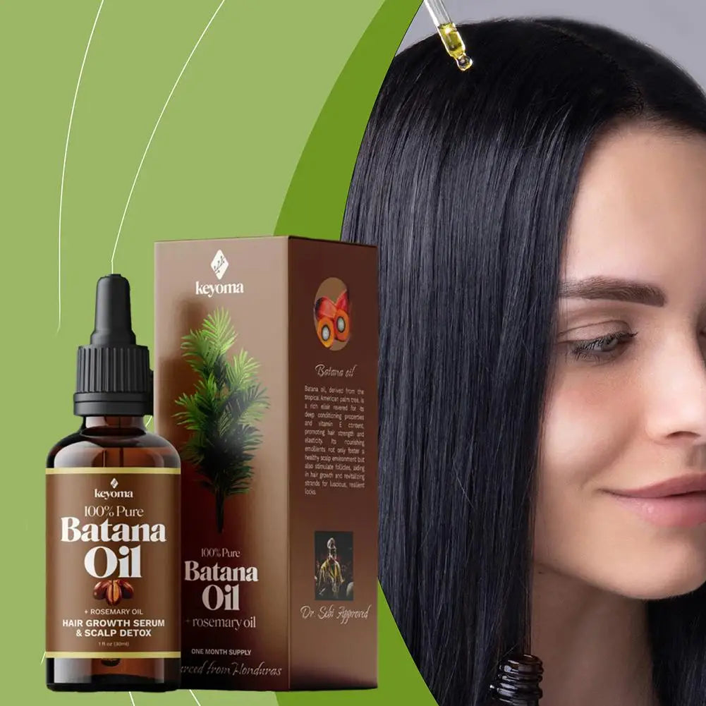 30ml/59ml Batana Rosemary Mint Scalp Hair Strengthening Oil Biotin Essential Oils Nourishing Treatment Split Ends Dry All Types Viralgem Store