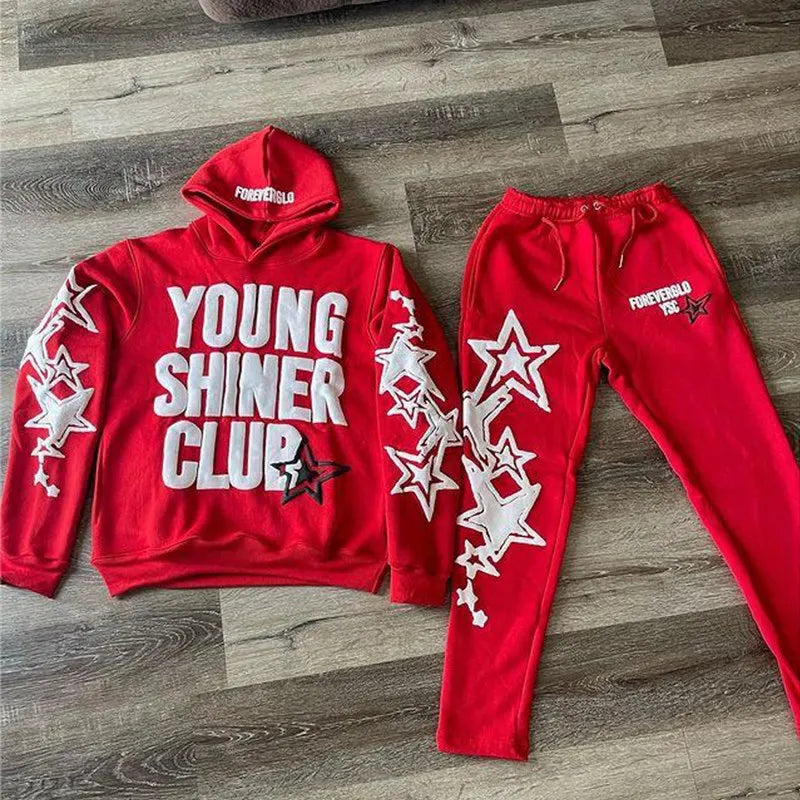 Y2K Streetwear Hoodie Sweatshirt Funny Star Letter Graphic Hoodie Harajuku Anime Hooded Pullover Hip Hop Hipster Suit Women Men
