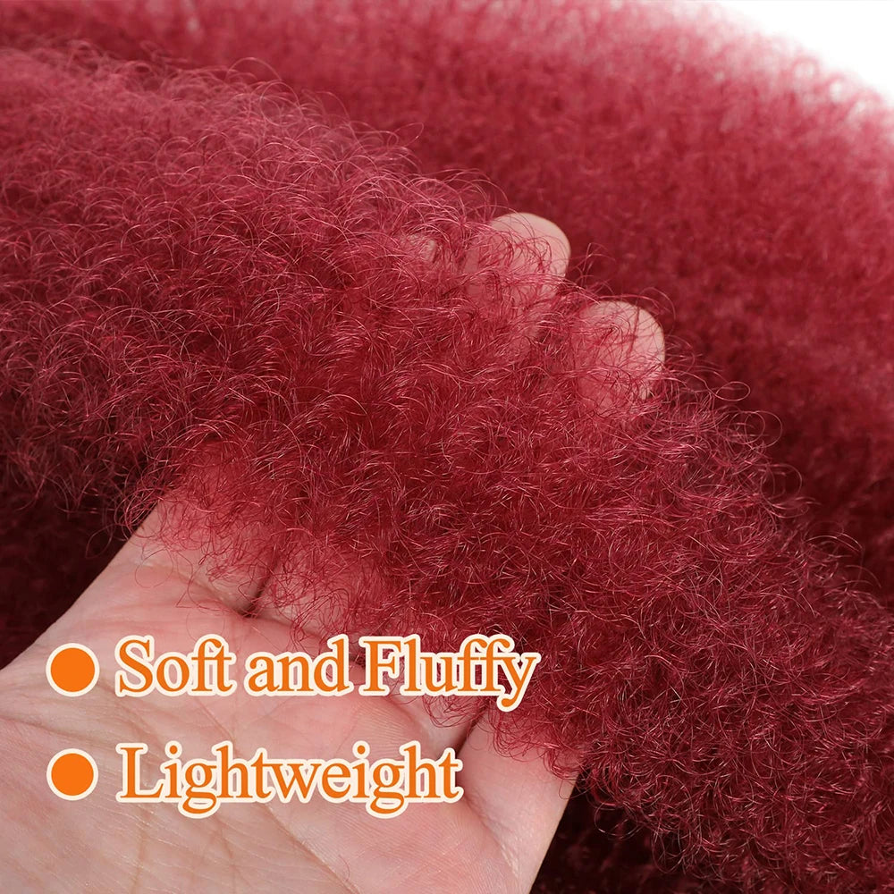 Springy Afro Twist Hair 24 Inch Synthetic Hair Extension,  Pre-Separated Marley twist Braiding Hair for Faux Locs Crochet Hair