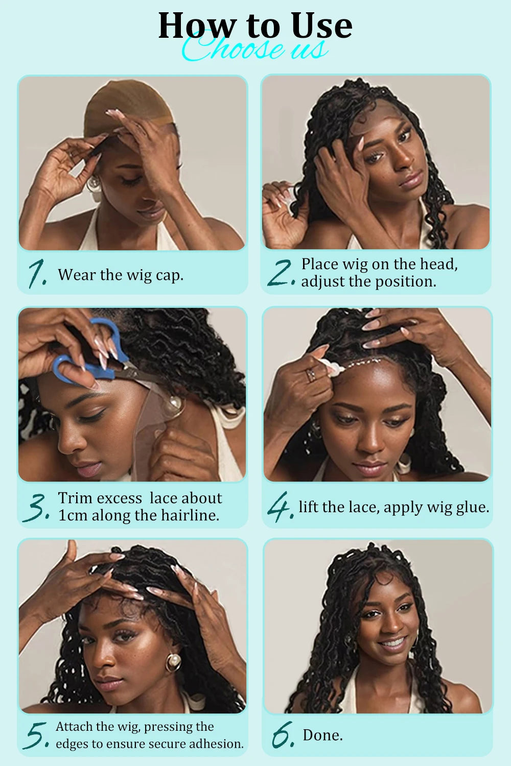 Synthetic Transparent HD Knotless Full Lace Braided Wigs For Black Women Crochet Braid Braiding Hair Viralgem Store