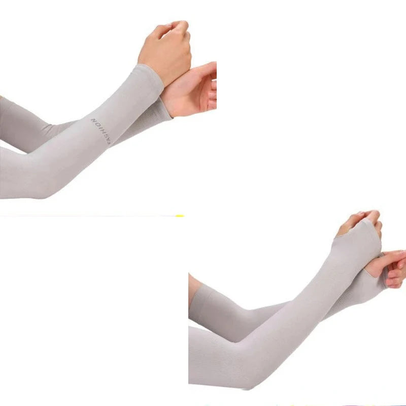 1 Pair Arm Sleeves Warmers Sports Sleeve Sun UV Protection Hand Cover Cooling Warmer Running Fishing Cycling Arm Cover