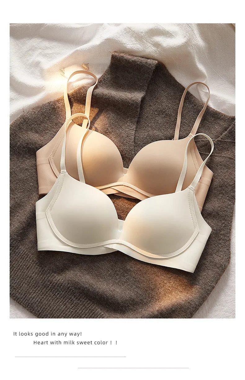 UBAU High-quality lingerie With Beautiful Back, Women's Small Breasts, Sagging-proof, Seamless And Rims-Free Bra