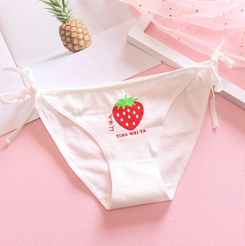 SP&CITY Young Girls Student Cute Underwear Women Japan Lace Up Cotton Panties Funny Hollow Out Seamless Briefs Female Lingerie
