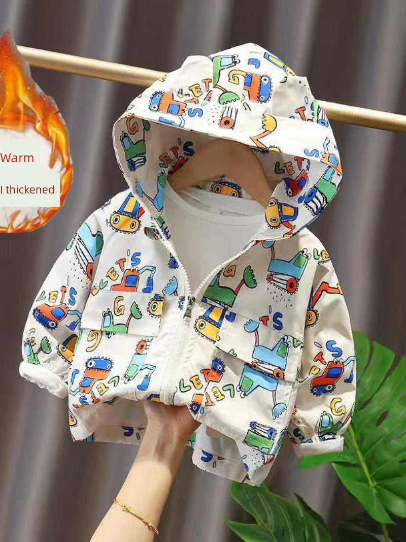 Spring and Autumn Children's K-style Zipper Hoodie Baby Outwear