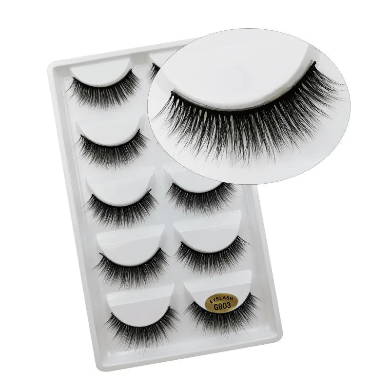 5 Pairs 3D Mink False Eyelashes h13, Soft Eyelash Extension Natural Eyelashes makeup Lashes Wholesale G800, G806 Viralgem Store