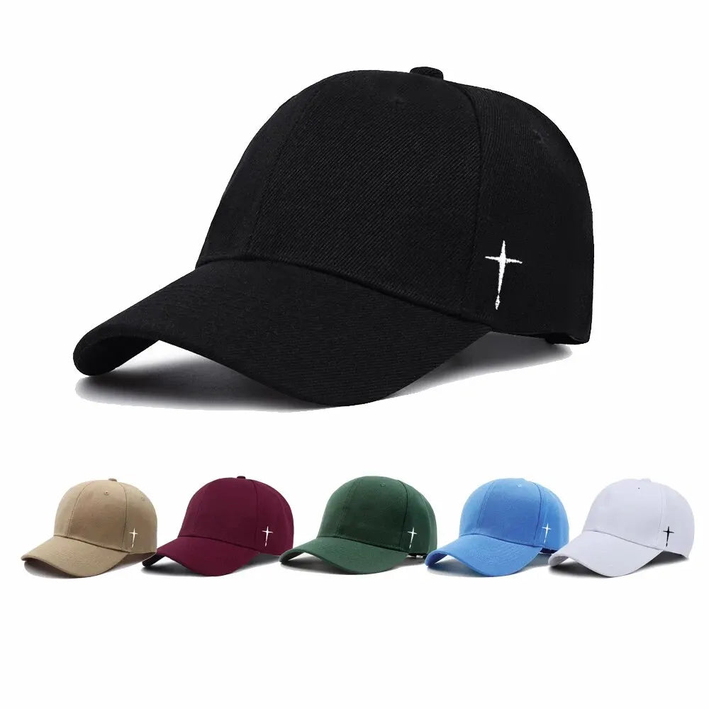 Unisex Simple Cross Water Drop Embroidery Baseball Caps Spring and Autumn Outdoor Adjustable Casual Hat Sunscreen Hat Viralgem Store
