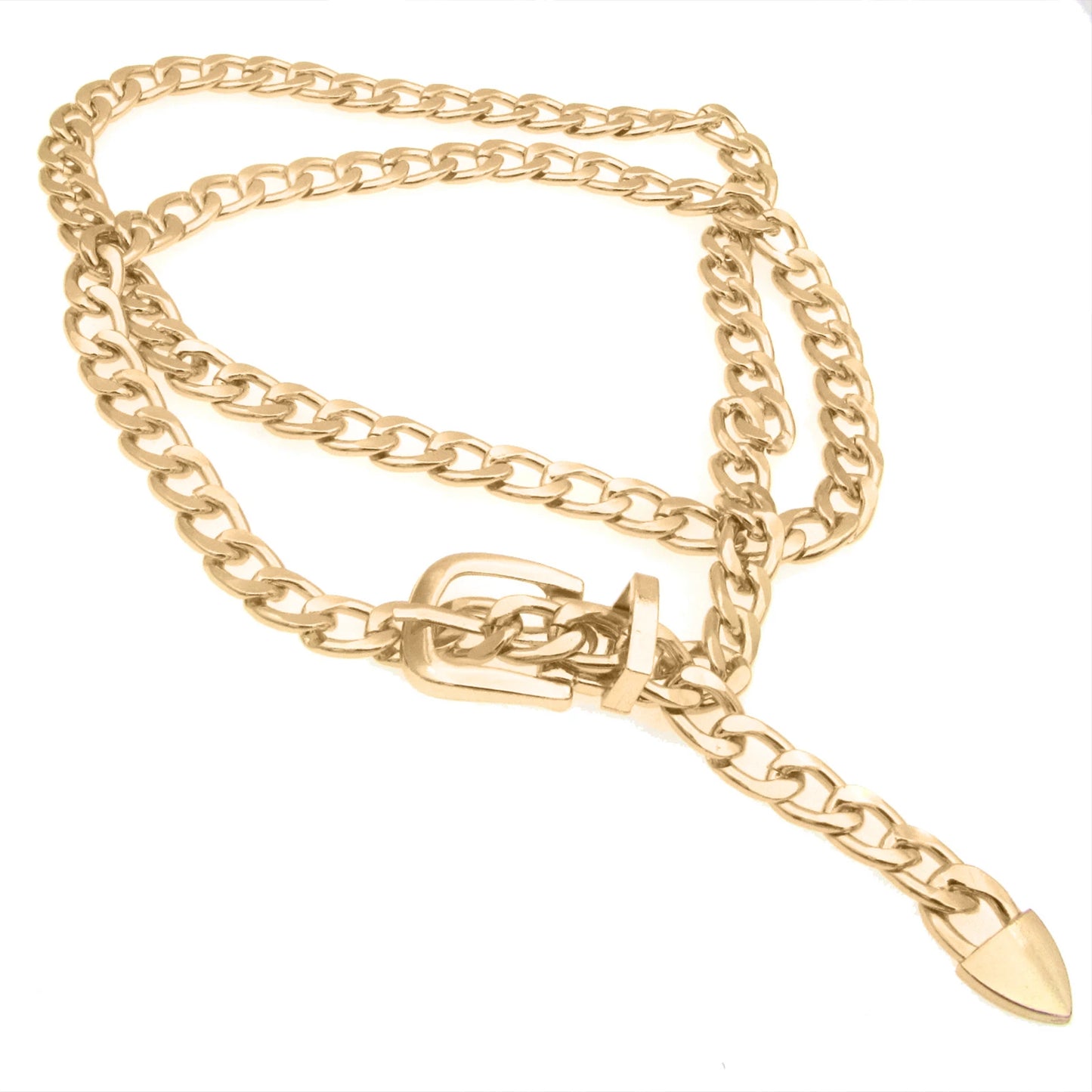 1 PC Women's Chain Belt Metal Waist Chain Dress Belts Metal Belt Adjustable