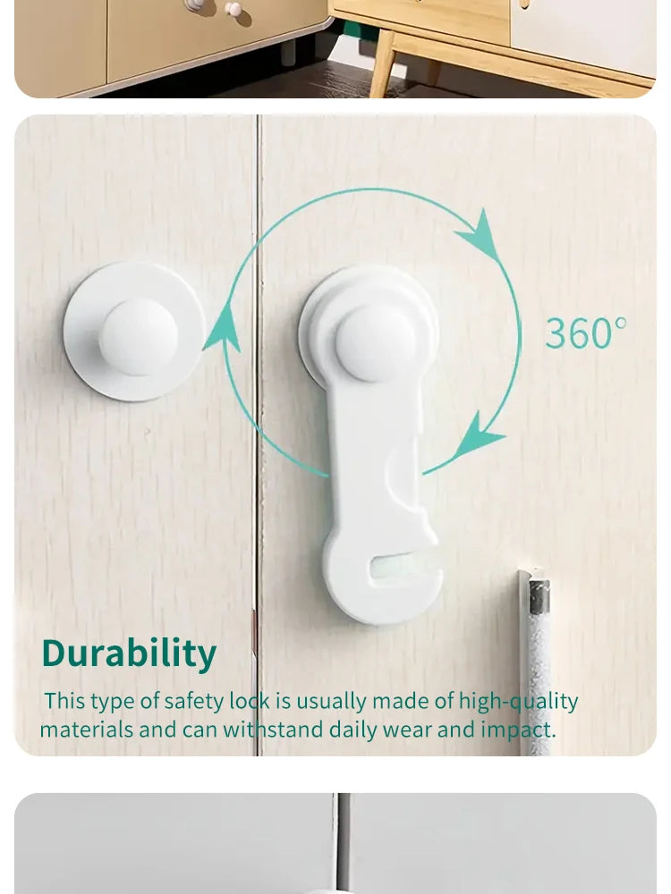 10PCS Baby Safety Locks Cabinet Locks Room Locks Drawer Locks Anti-Pinch Folio Locks Safety Protection Products Viralgem Store