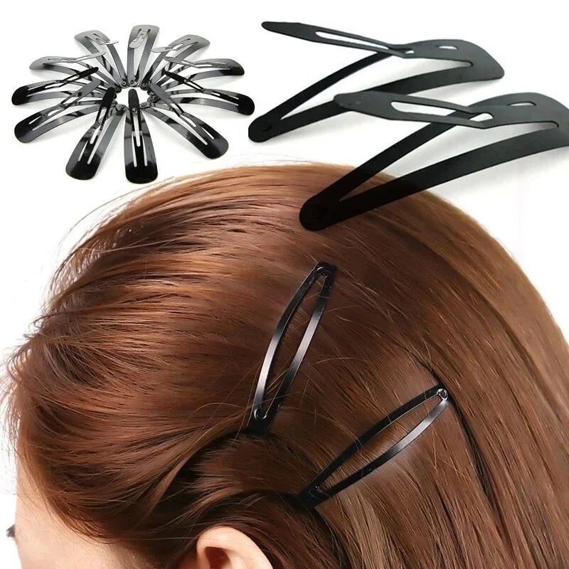 12Pcs/Set Black Hair Clip Woman Hair Barrettes Metal BB Clips Hairpins Headwear Small Pins Beauty Hairgrips Styling Accessories