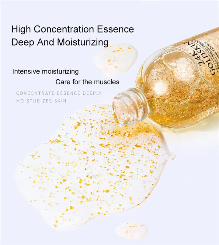 24K Gold Facail Essence Oil Hyaluronic Acid Moisturizer Serum Brightening Day Creams Anti Aging Skin Care 30/100ML