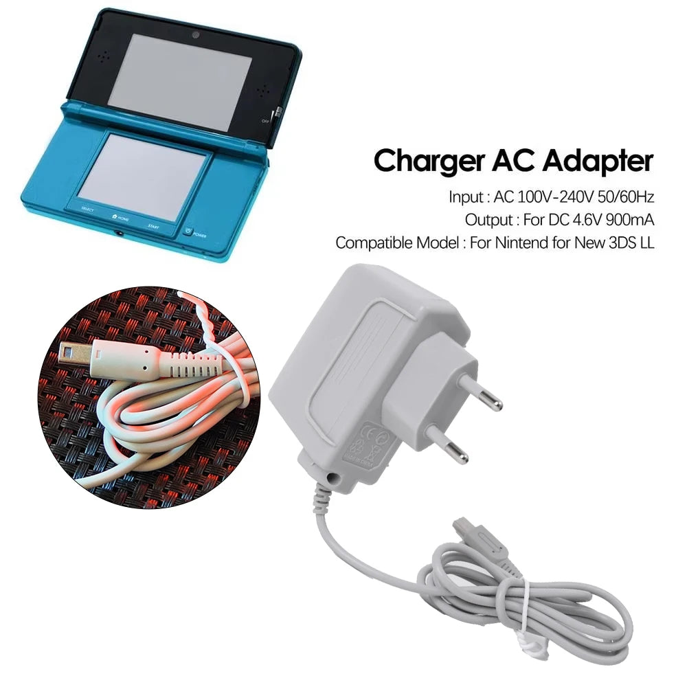 AC Adapters Game Charger For Nintendo Dsi Ndsi 3DS/ DSi/DSi XL/ 2DS/ 2DS XL/New 3DS XL 100-240V Wall Plug Adapter For 3DS Viralgem Store