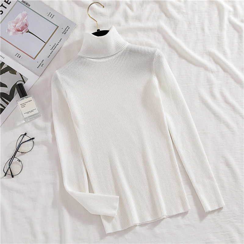 Women Turtleneck Sweater Knitted Soft Pullovers Cashmere Jumpers Basic Soft Sweaters For Women 2024 Autumn Winter