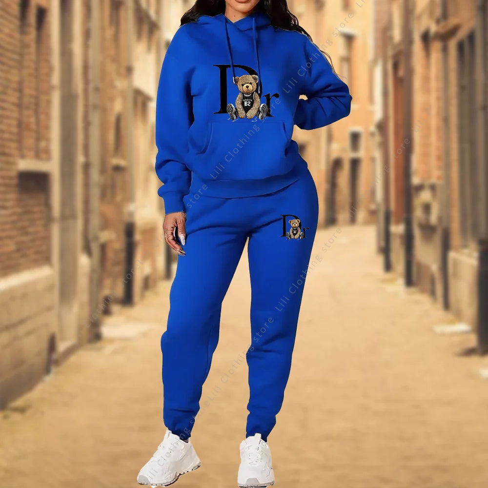 Women's TrackSuit Aesthetic Designer Clothes High quality Hoodies Sweatshirts Sweatpants 2 Piece Suit Sportwear Woman Pants Sets Viralgem Store