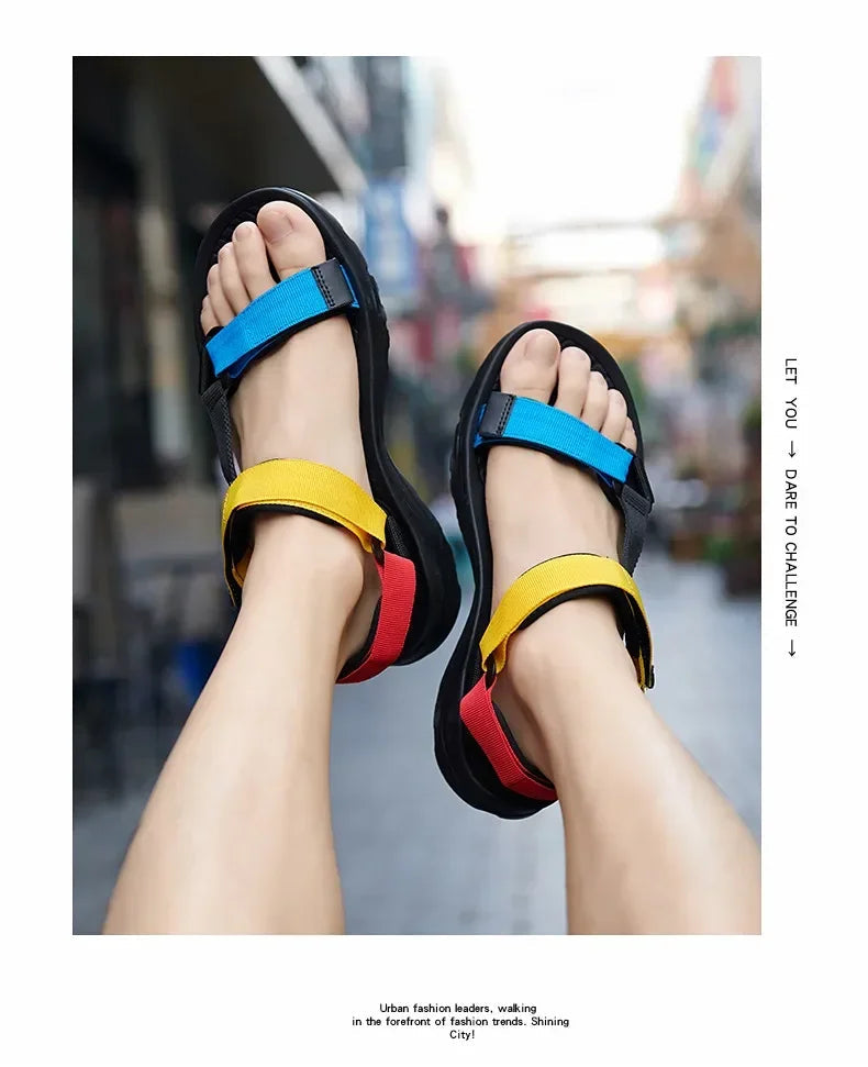 2024 New Men Sandals Non-slip Summer Flip Flops High Quality Outdoor Beach Slippers Casual Shoes Cheap Men's shoes Water Shoes Viralgem Store