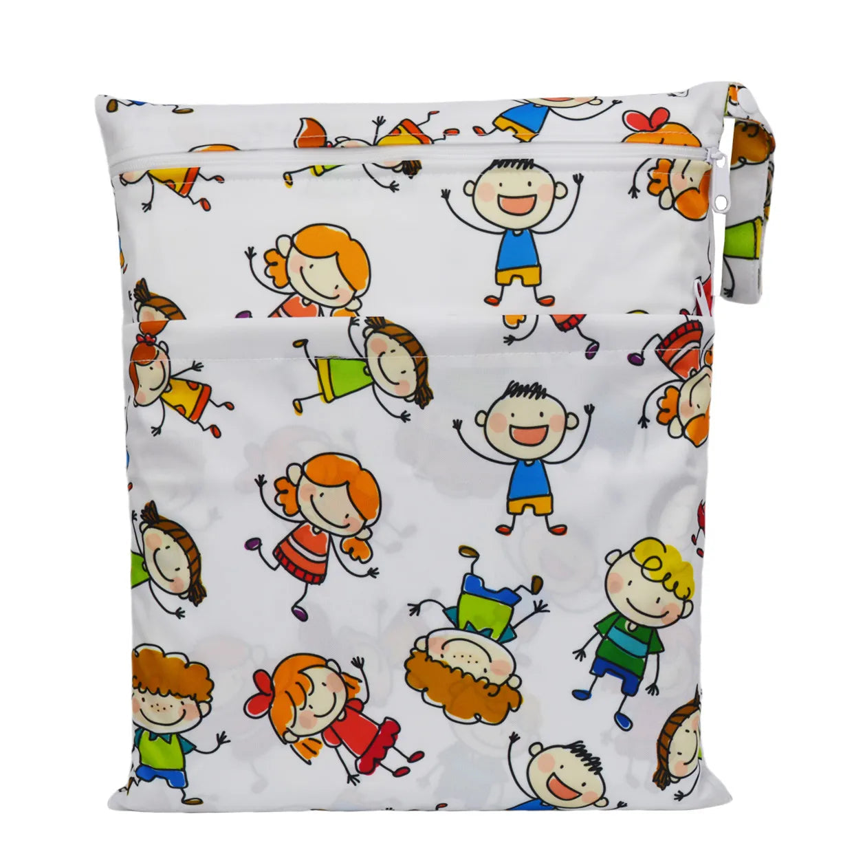 [Sigzagor] Wet Dry Bag With Two Zippered Baby Diaper Nappy Waterproof Reusable Washable Viralgem Store