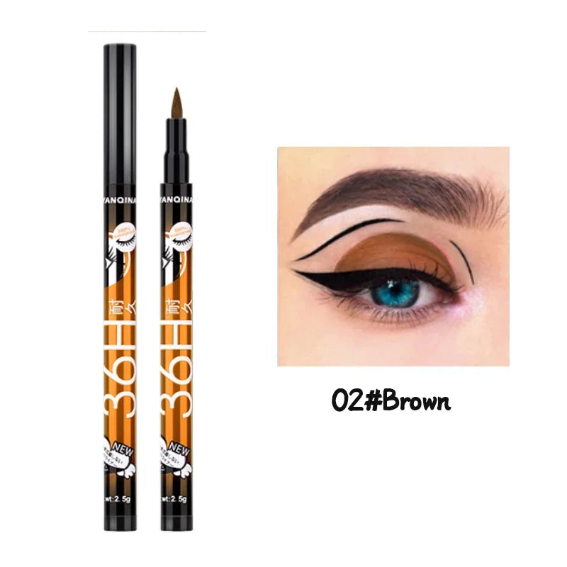 36H Black Quick-drying Eyeliner Waterproof Liquid Eye Liner Pen Long Lasting Smooth Pencil Not Blooming Eyes Makeup Cosmetics Viralgem Store