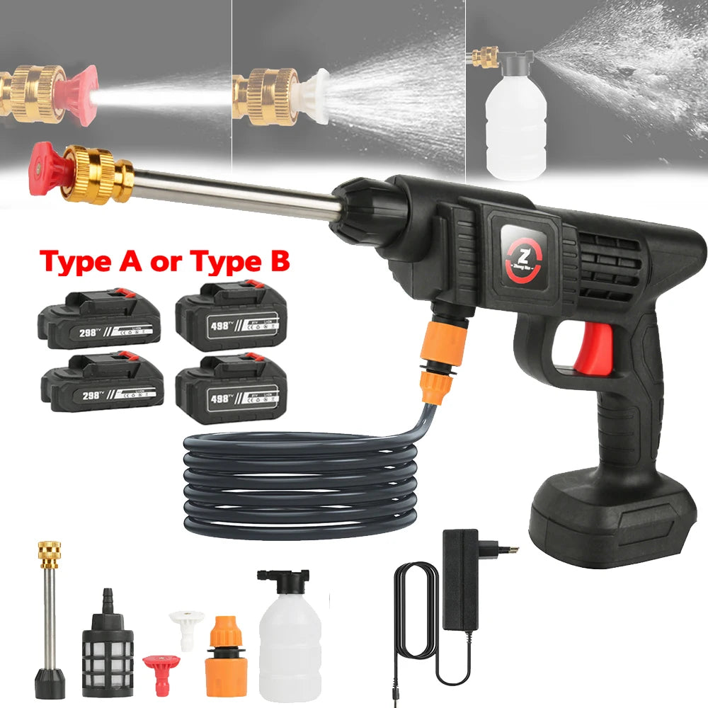 70BAR Cordless High Pressure Car Washer Spray Water Gun 200W Foam Generator Portable Car Washing Machine For Home Garden Cleanin Viralgem Store