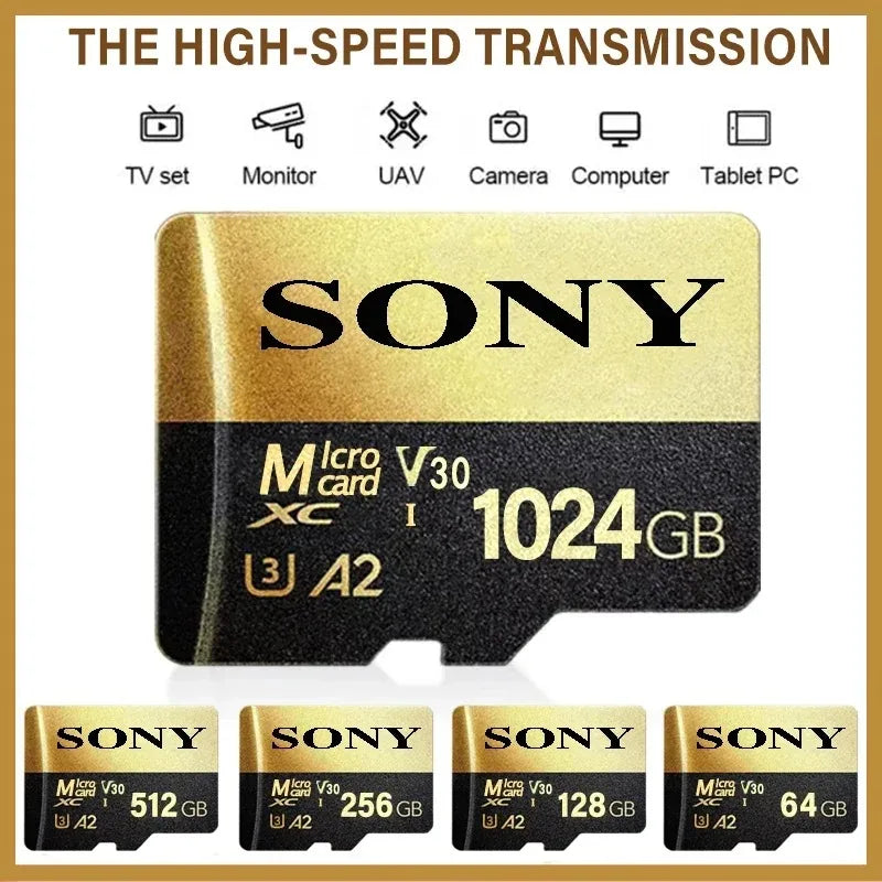 SONY Micro SD TF Card Mini 1TB Memory Card Class 128GB 256GB High Speed Cartao De Memoria Flash Memory TF Mecard C10 For Xiao Mi Viralgem Store