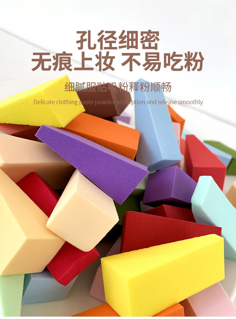 50 Pieces Makeup Sponge  For Face Curve Blending, Latex Free, Small Wedge Shaped Smooth Apply Beauty Sponge Applicator