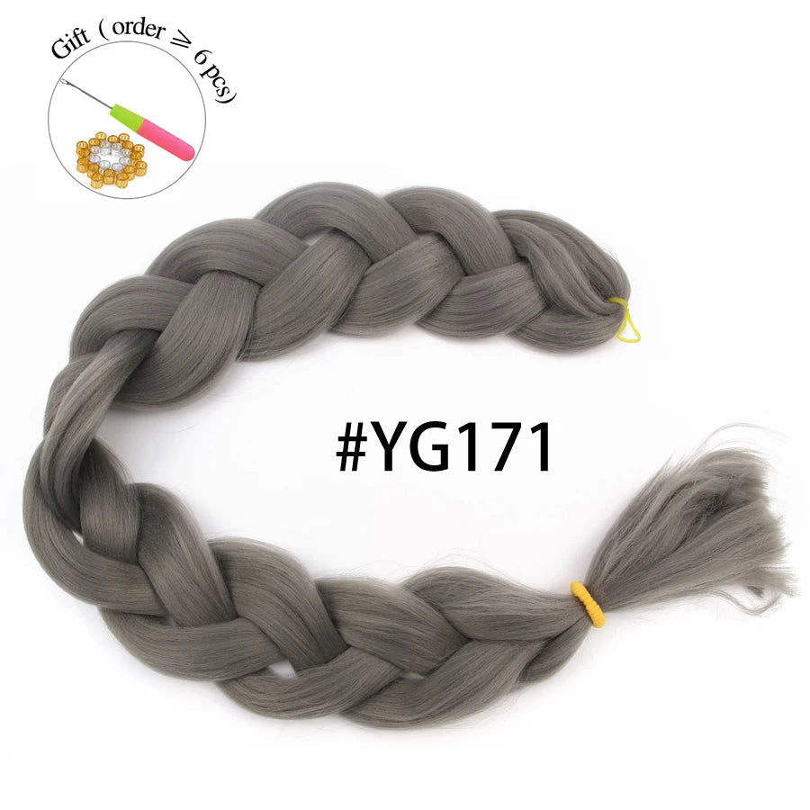 Super Long 165G 200cm Hair Synthetic Jumbo Braiding Hair Extension Heat Resistant Fiber African Ombre Jumbo Braid Hair Women Viralgem Store