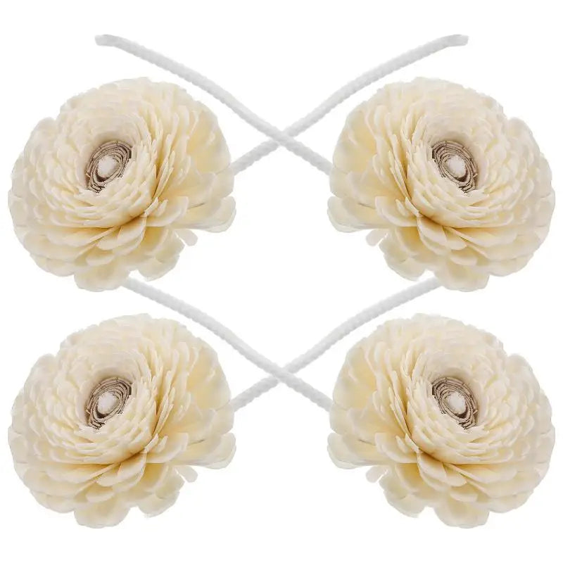 4pcs Diffuser Flowers Natural Aromatherapys Reed Flowers Placement Refill Essential Oil Aroma Diffuser Stick Rope Home Fragrance