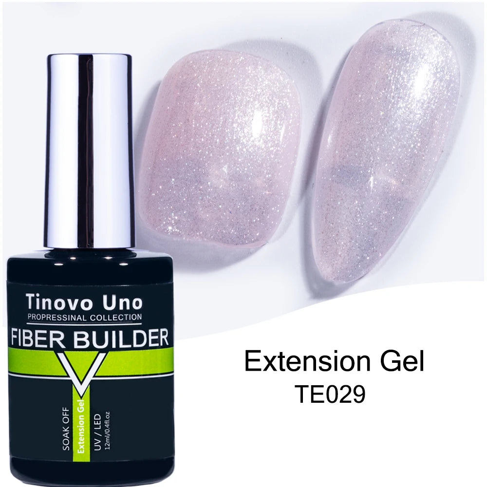 Tinovo Uno 41 Colors Builder Nail Gel in A Bottle Fiber Gel for Extensions Semi Permanent UV Building Poly Acrylic Nails Liquid