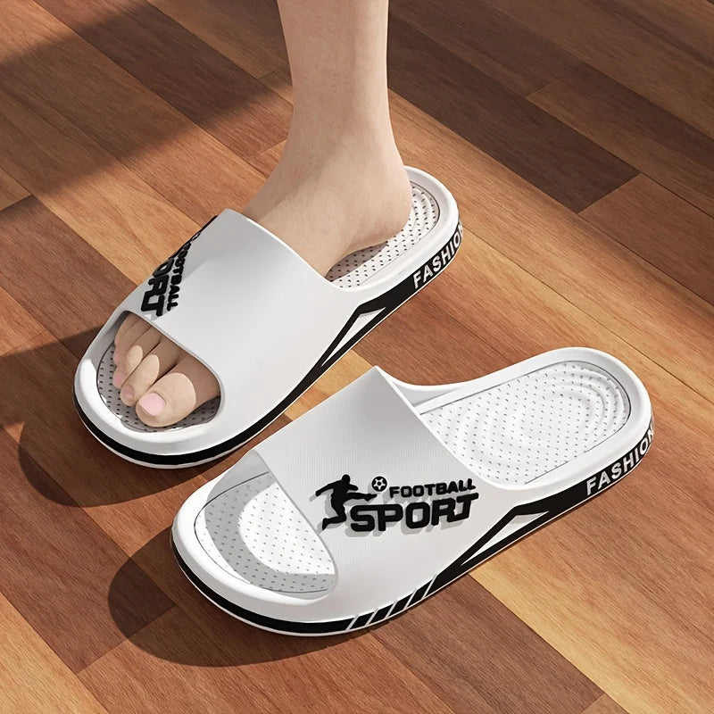 2025 new men's slippers summer PVC men's soft slippers outdoor sports thick anti slip cool slippers beach bathroom home sandals Viralgem Store