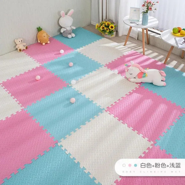 16pcs Foam Baby Play Mat Puzzle Mat Kids Interlocking Exercise Tiles Rugs Puzzle Floor Tiles Toy Carpet Soft Carpet 30*30*1cm Viralgem Store
