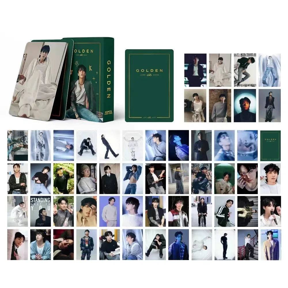 55Pcs/Box Kpop GOLDEN Solo Photocards Lomo Cards Photo Card for Fans Collection