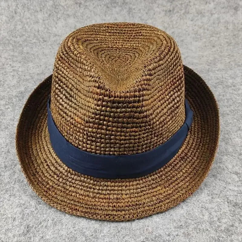 XL Large Size 61cm Panama Straw Hat for Woman and Man Foldable Straw Woven Sun Hat UPF 50+ Uv Sun Protection Shading Summer  Hat