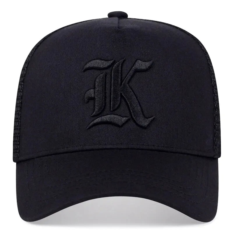 Unisex Lk Letter Embroidery Embroidery Baseball Net Caps Spring and Summer Outdoor Adjustable Casual Hats Sunscreen Hat Viralgem Store