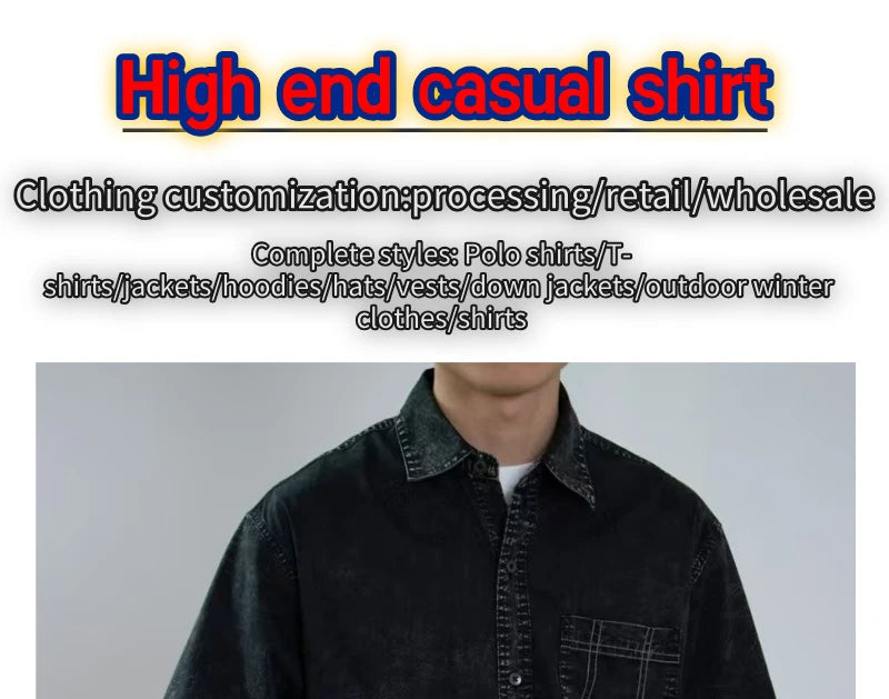 Vintage Snowflake Casual Shirt Customizable Logo Print High-End Series Men's Fashion Classic Style Clothing Viralgem Store