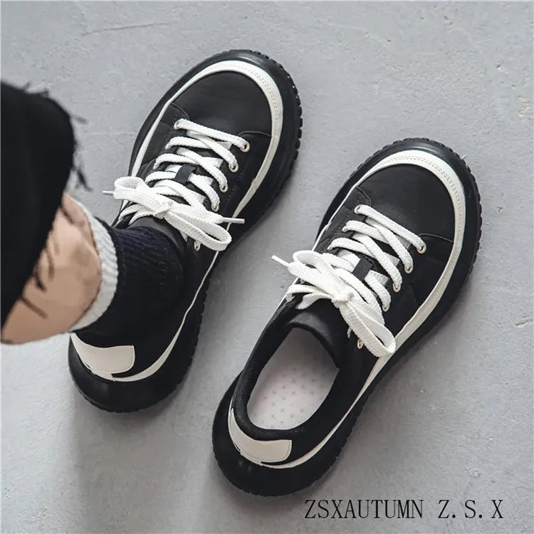 Spring Retro Canvas Shoes Large Toe Cap Men's Shoes Broad Ugly Cute Boots Comfortable Non-slip Wear Resistant Fashion Sneakers