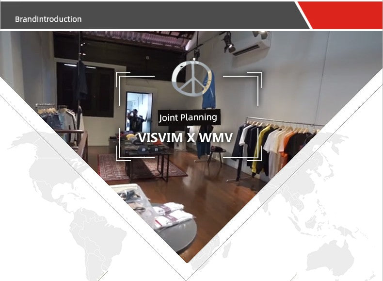 Visvim X WMV Trendy Mid Length Long Length Trench Coat Men's Fall and Winter New Arrival Fashion All-Matching Woolen Coat Outerwear Ins