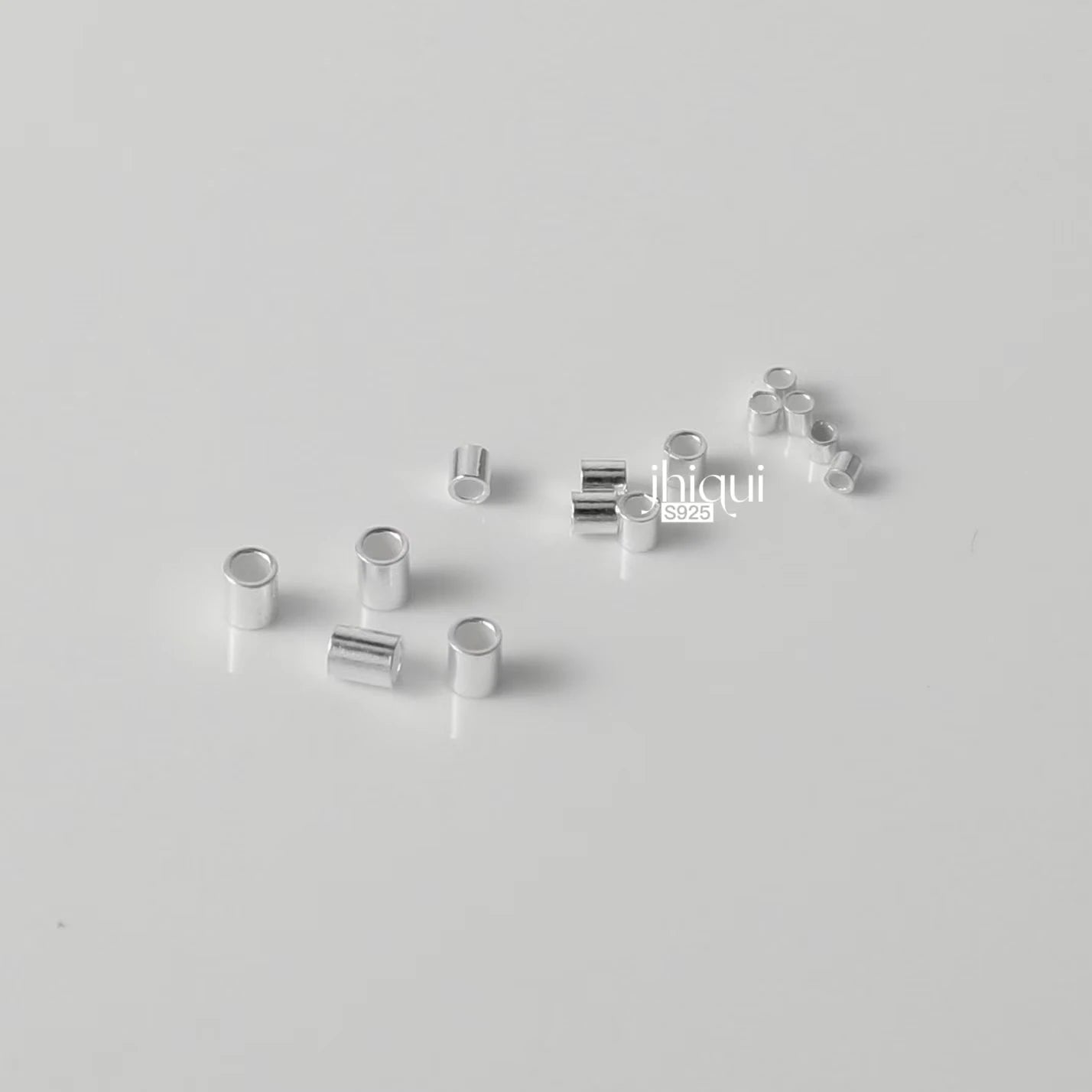 20PCS 925 Sterling Silver Crimp & End Beads 1.5/2/2.5mm Spacer Tube Beads for Jewelry Making Jewelry Findings