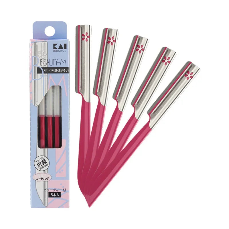 5pcs eyebrow epilator sets for women Makeup Beauty Eyebrows Hair Removal Styling Tool steel blade Facial Razor trimmer Viralgem Store