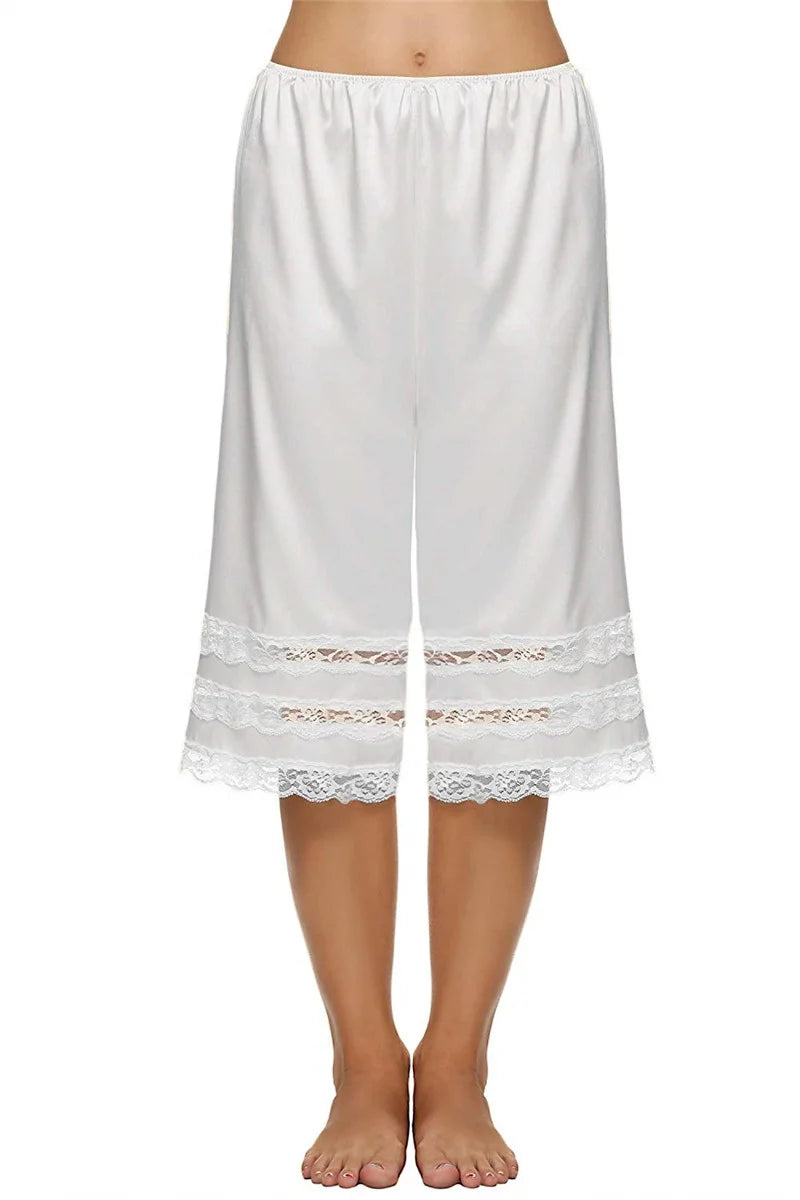 US STOCK 27-28 Length Women Ladies Lace Mini Pettipants Slip Bloomer S M L XL