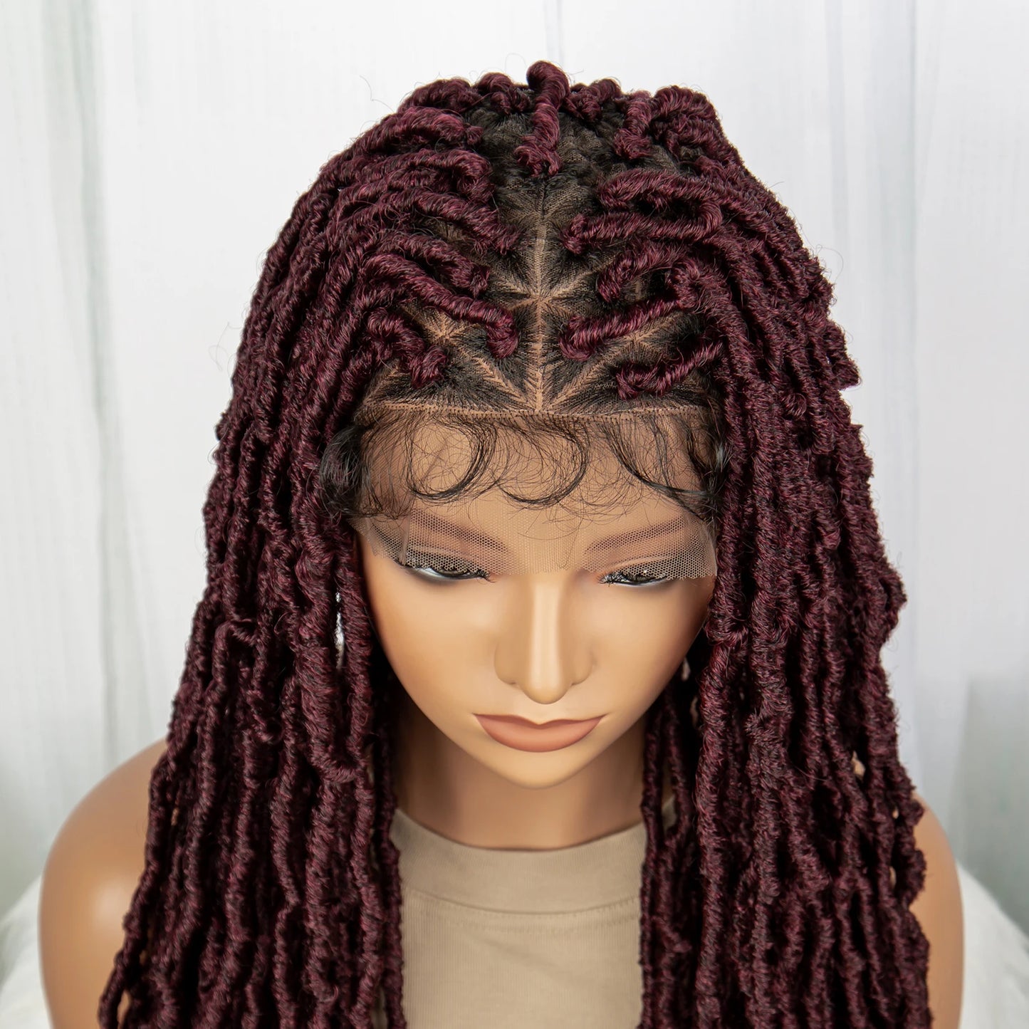 Synthetic Dreadlock Braided Wigs with Baby Hair Full Lace Braids Wigs Knotless Wigs Lace Wigs for Women Twisted Braids Wig