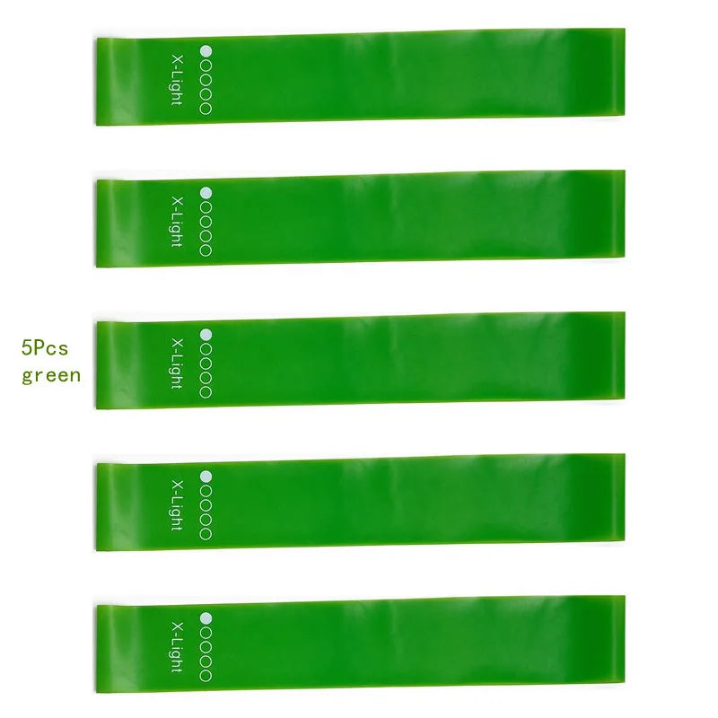 5Pcs/Set Yoga Resistance Rubber Bands Bodybuilding Elastic Bands Pilates Exercise Workout Bands Expander Belt Fitness Equipment