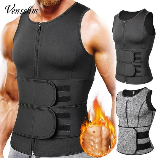Vensslim Men Body Shaper Waist Trainer Vest Slimming Shirt Sauna Sweat Compression Undershirt Shapewear Fat Burner Workout Tops Viralgem Store