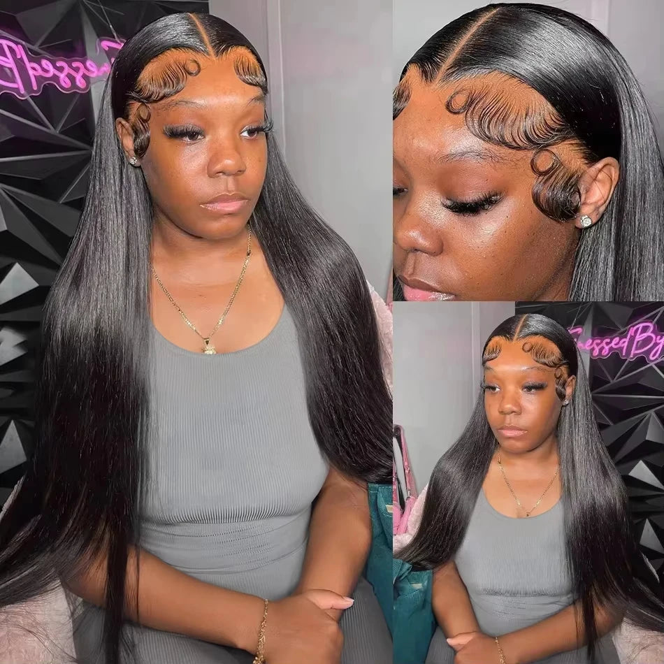 250Densit 13x6 Bone Straight HD Transparent Lace Human Hair Wigs Brazilian 13x4 360 Full Lace Front Wig Human Hair Wig For Women Viralgem Store