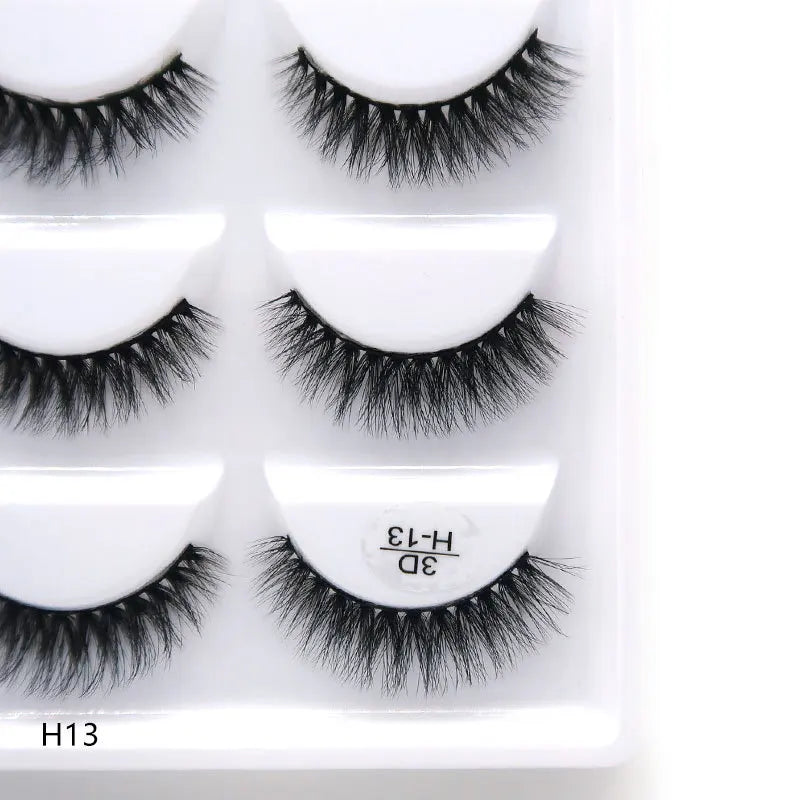 5 Pairs 3D Mink False Eyelashes h13, Soft Eyelash Extension Natural Eyelashes makeup Lashes Wholesale G800, G806 Viralgem Store