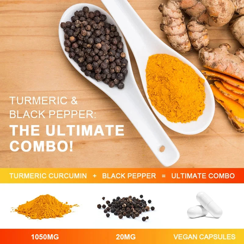 Soomiig Organic Turmeric and Black Pepper, Improves Absorption, Joint Support Supplement, Supports Heart Health and Digestion Viralgem Store